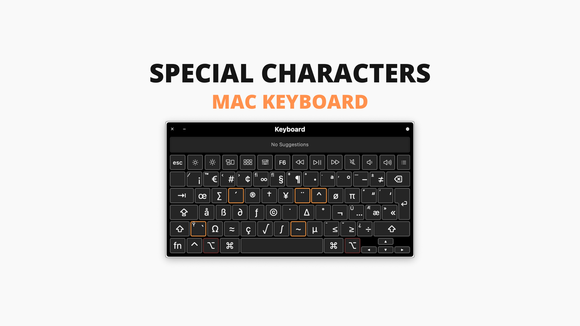 special characters on android with mac keyboard